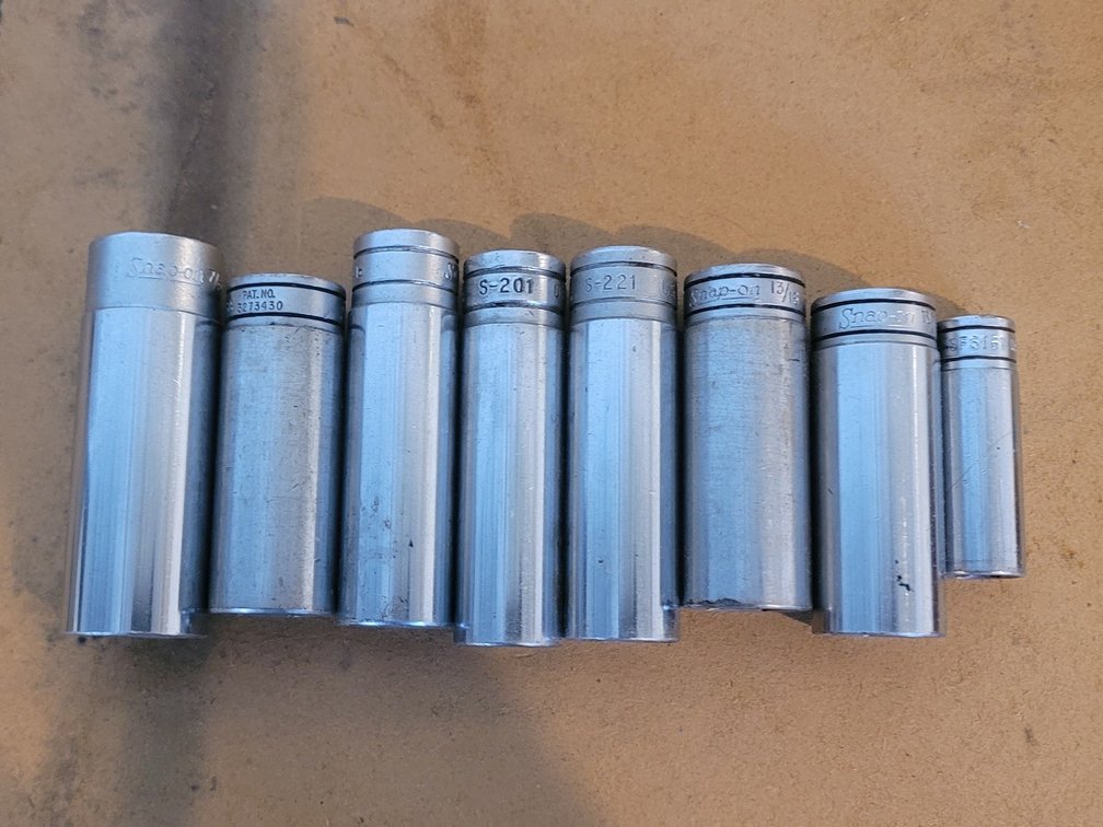 (8) Snap-On Deep Sockets