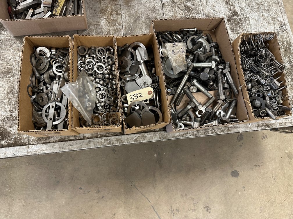 (5) Boxes Assorted Nuts, Bolts, Springs & Machine Hardware