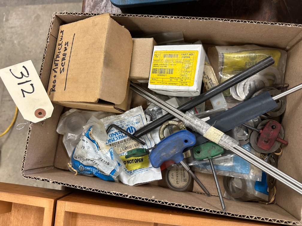 Assorted Screws, Rods, Keys Etc.