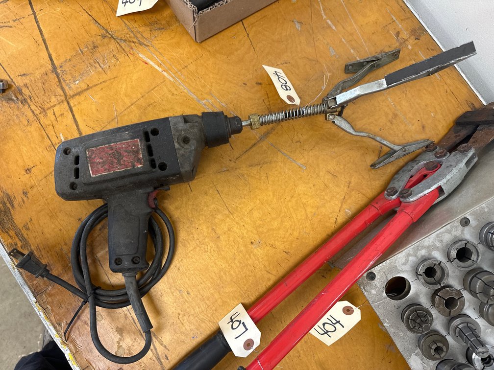 Electric Drill With Hone Attachment