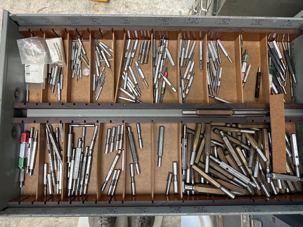 Drawer Of Assorted Plug Gauges