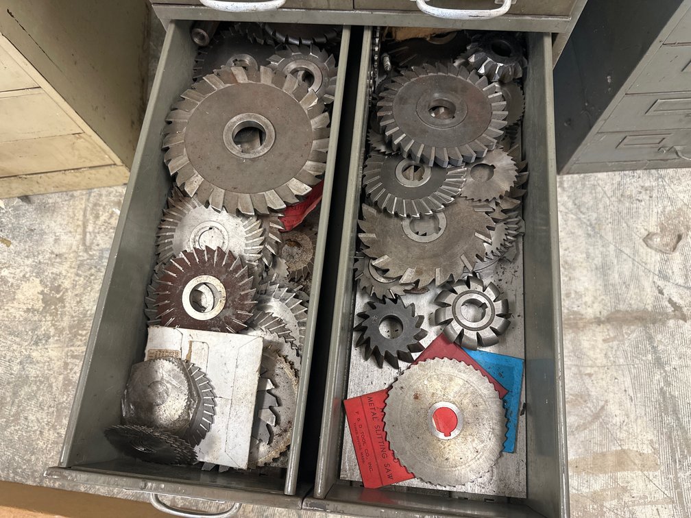 Drawer Of Assorted Slitting Saws & Milling Cutters