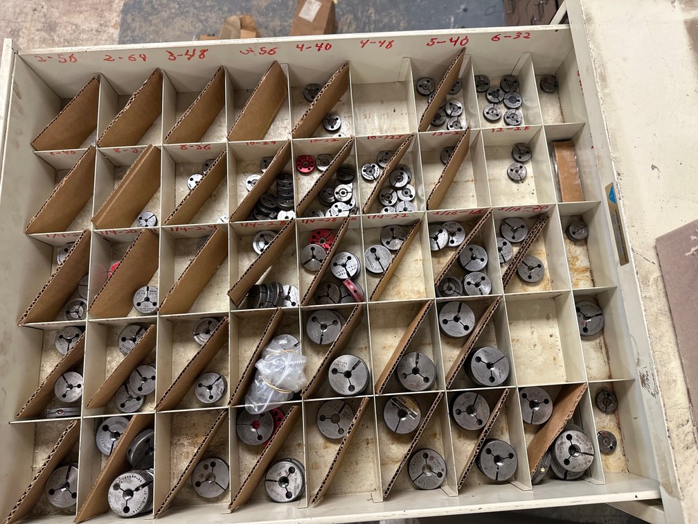 Drawer Of Assorted Thread Gauges