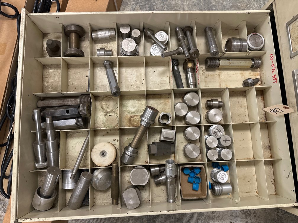 Drawer Of Assorted Threaded Plug Gauges