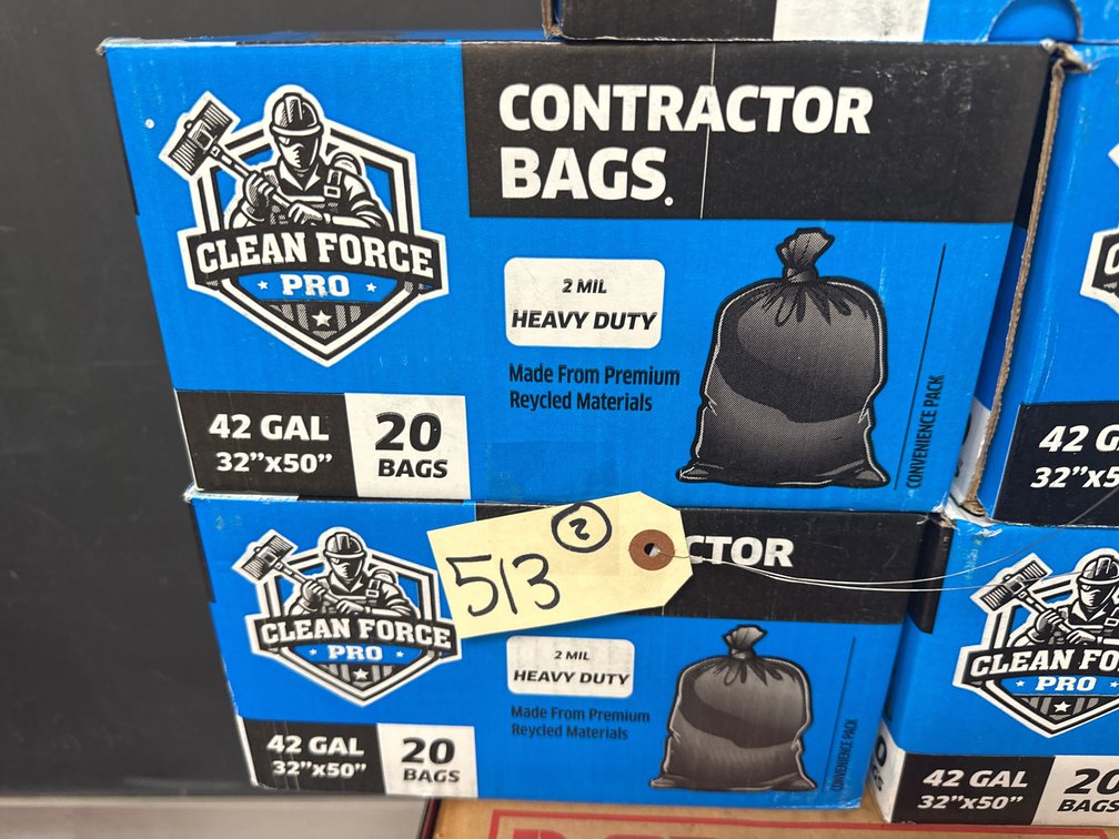 (2) Boxes of Contractor Trash Bags