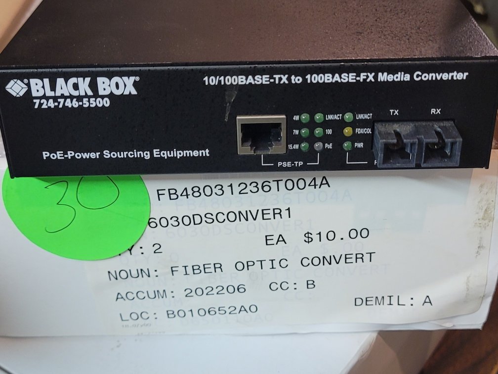 (2) Black Box Media Converters