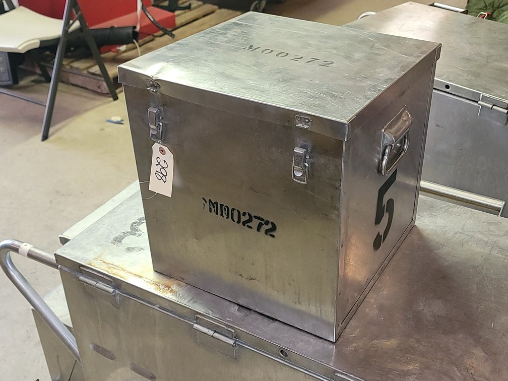 Metal Military Box w/Contents