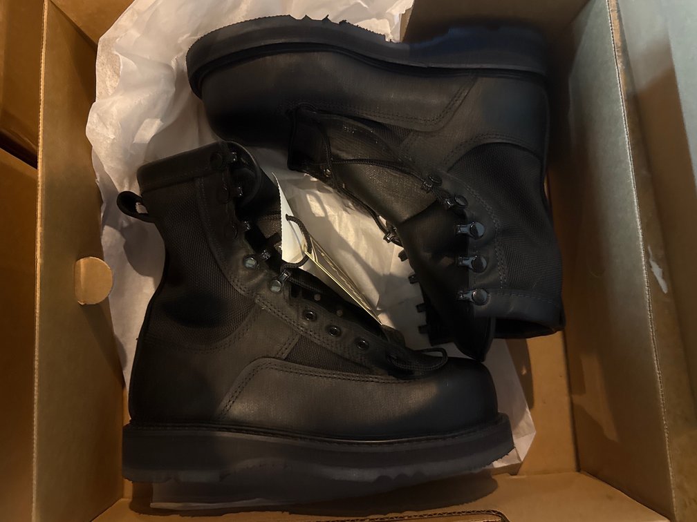 (4) Military Safety Boots And (12) Military Dress Shoes