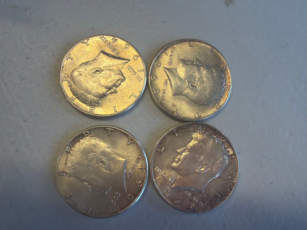 (4) 1964 Liberty Half Dollars