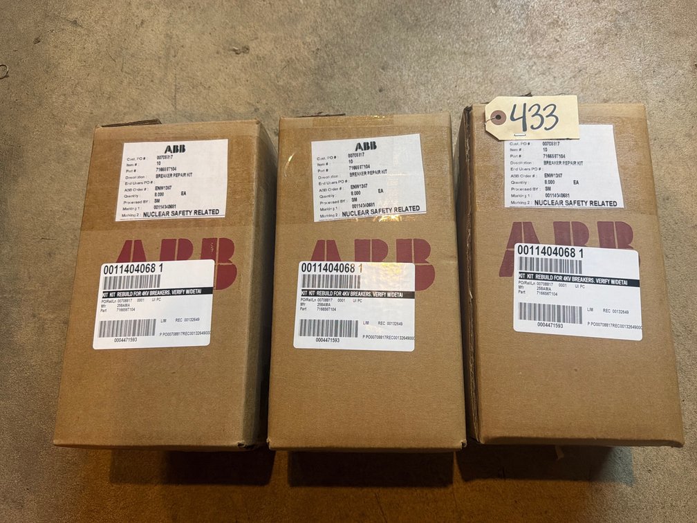 (3) 4KV Breaker Repair Kits