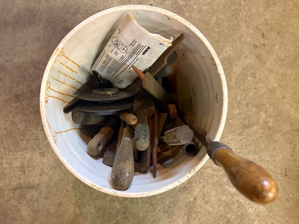Bucket Of Metal Tools