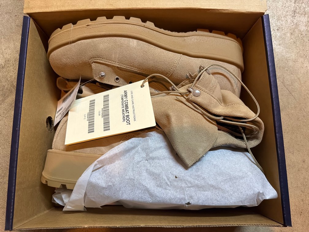 (9) Pairs Of Army Combat Boots
