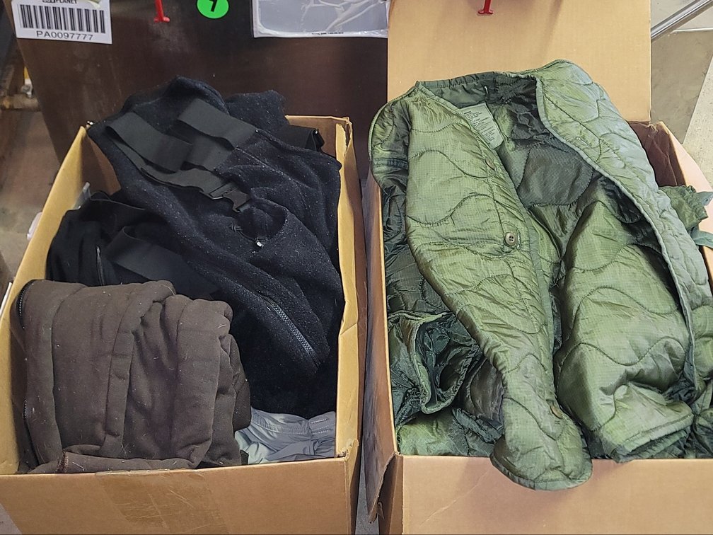 (2) Boxes of Military Cold Weather Apparel