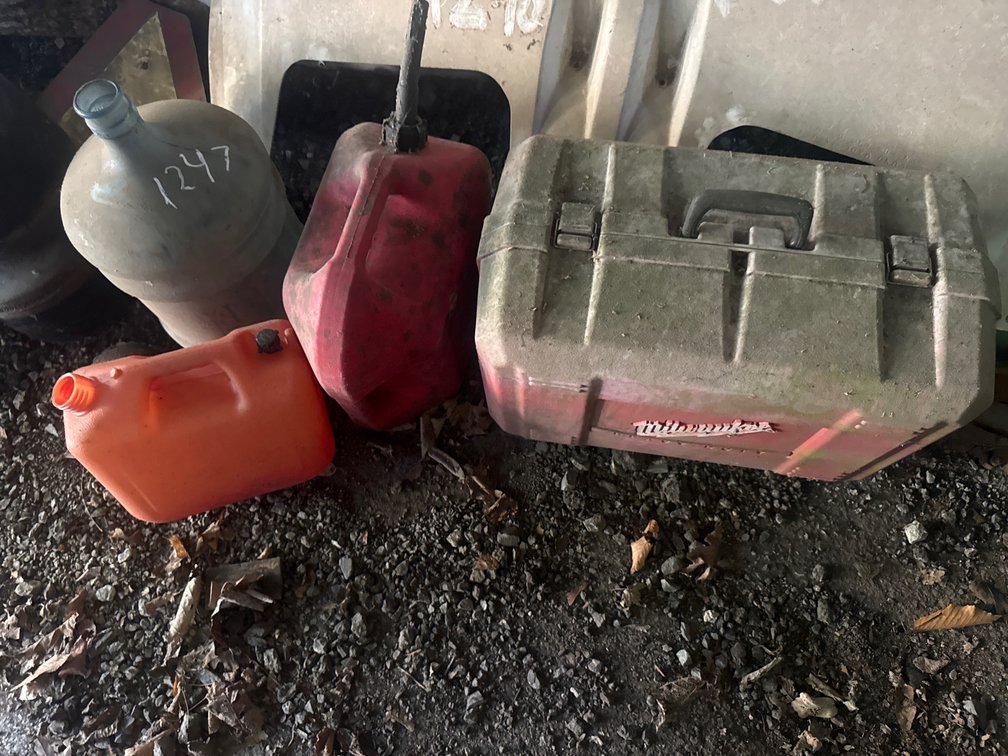 Water Jug & (2) Gas Cans