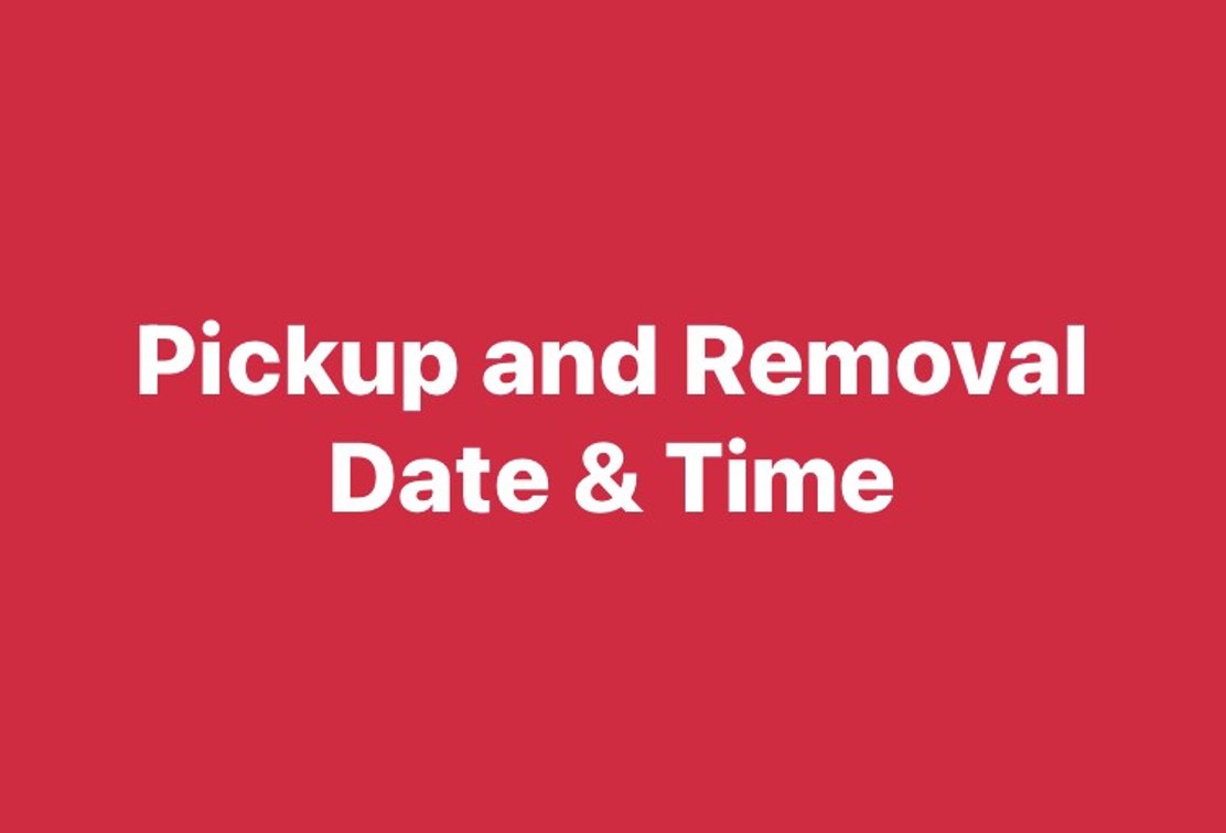 Pickup and Removal: Friday November 15th 10am-5pm