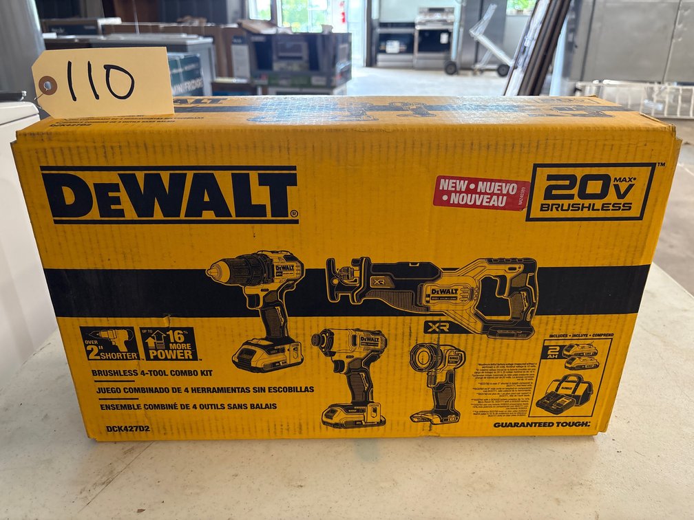 New DeWalt Brushless 4-Tool Combo Kit