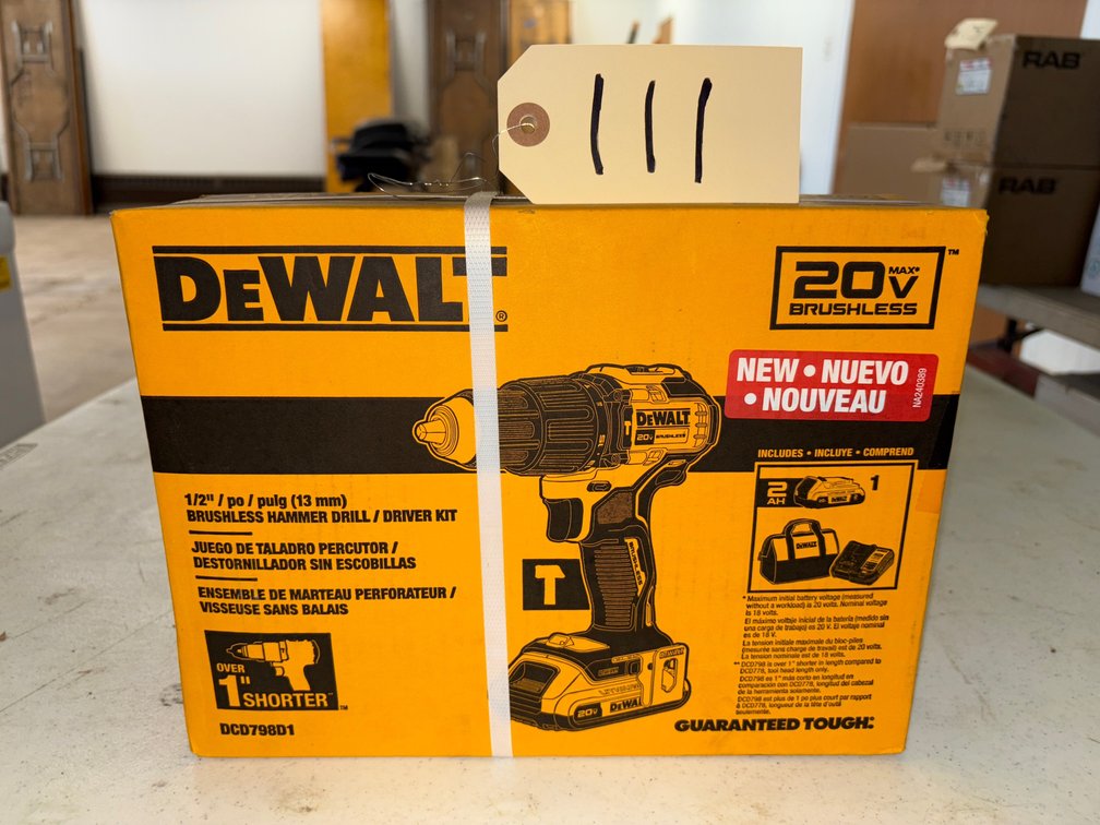 New Dewalt 1/2” Brushless Hammer Drill