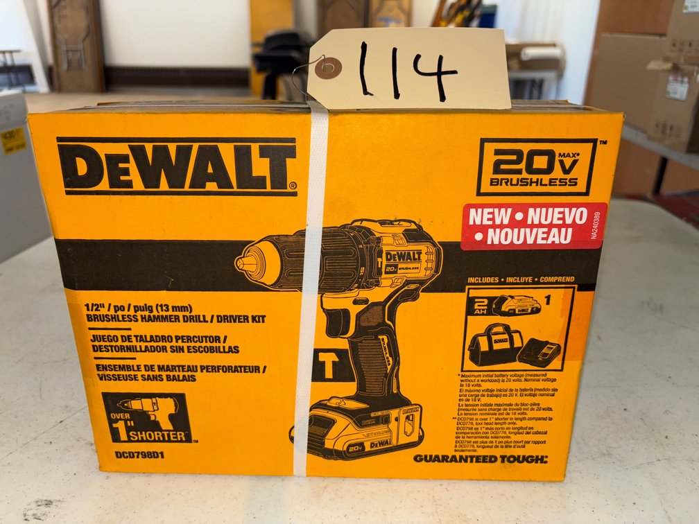 New DeWalt 1/2” Brushless Hammer Drill