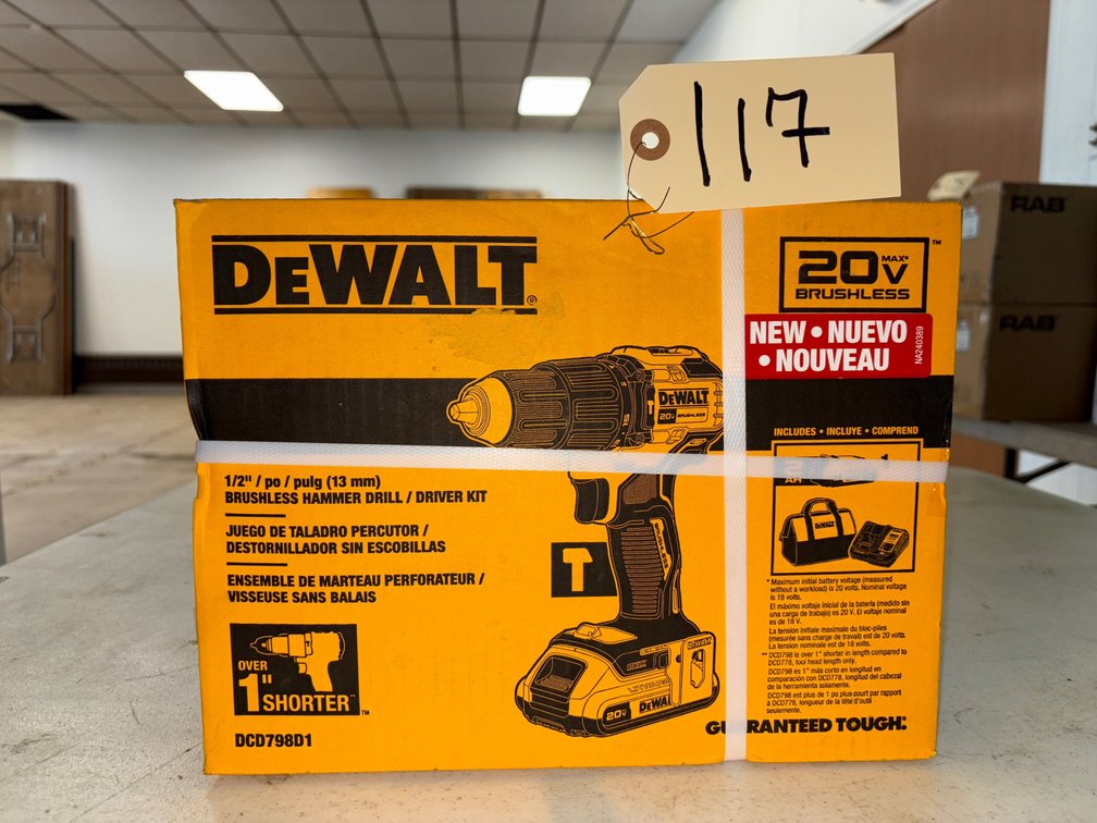 New DeWalt 1/2” Brushless Hammer Drill