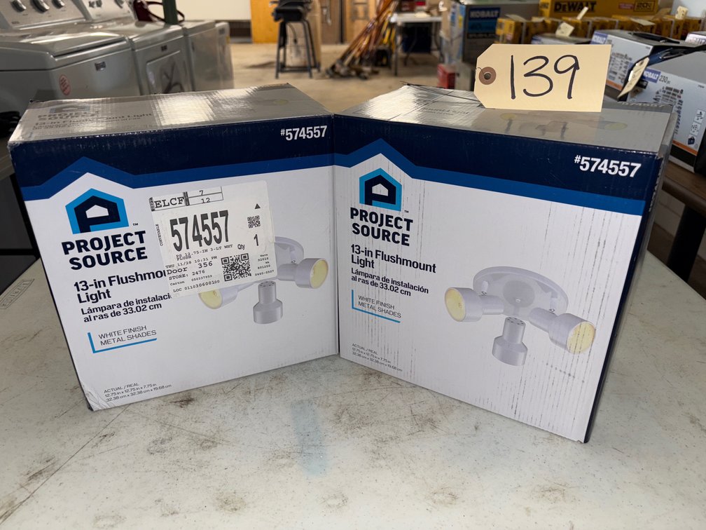 (2) New 13-in Flushmount Light