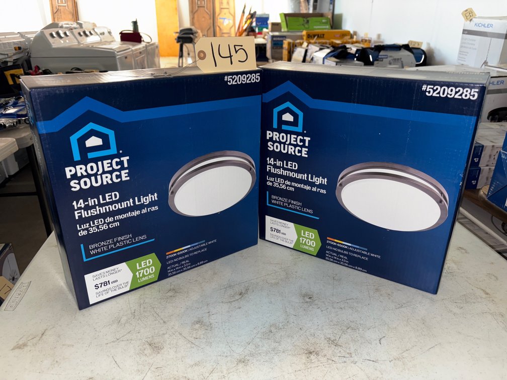 (2) New 14-in LED Flushmount Light 