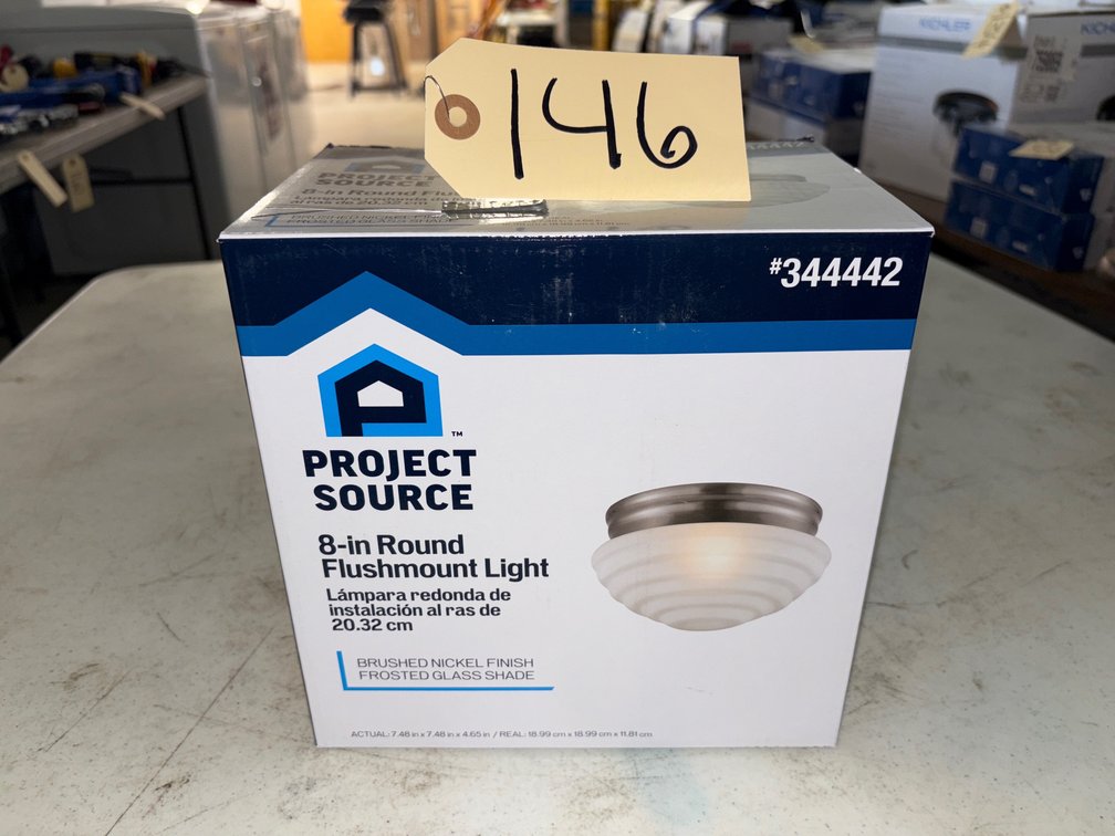 (9) New 8-in Round Flushmount Light 