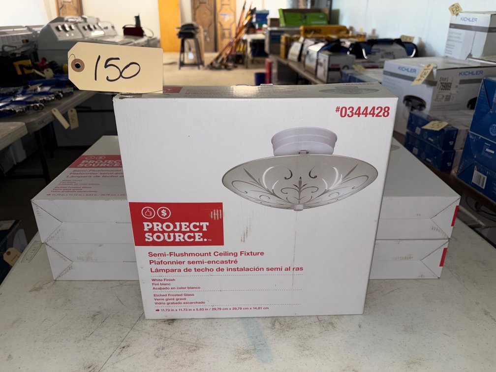 (5) New Semi-Flushmount Ceiling Fixture 