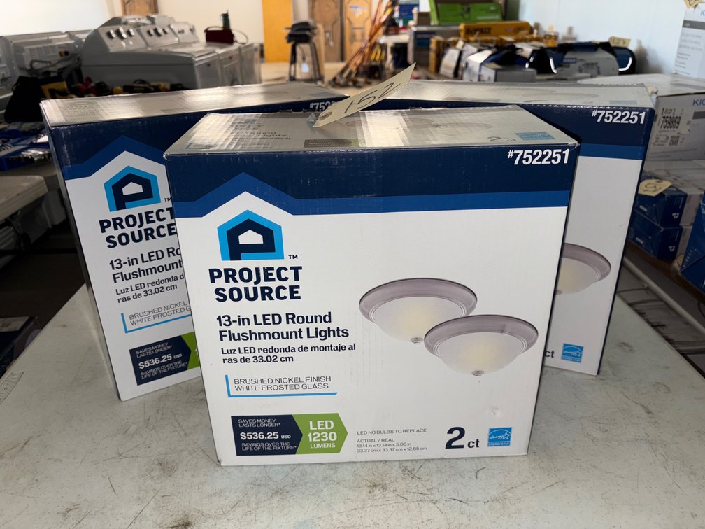 (3) New 13-in LED Round Flushmount Lights 
