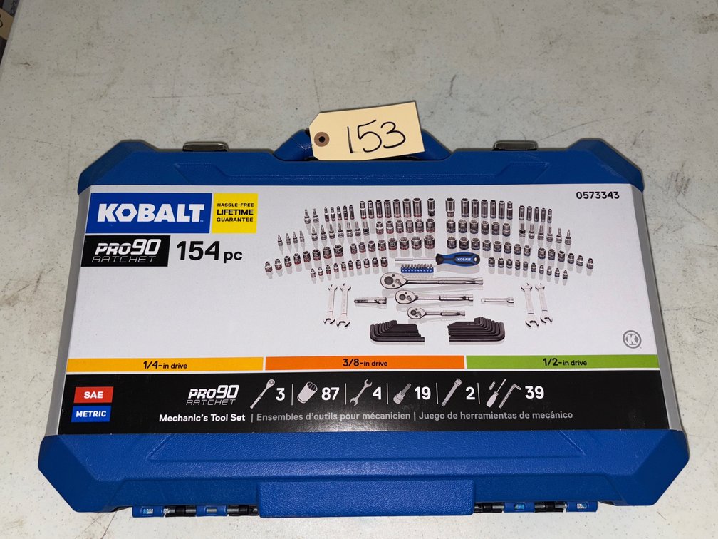 New Kobalt 154 pc Mechanic’s Tool Set 
