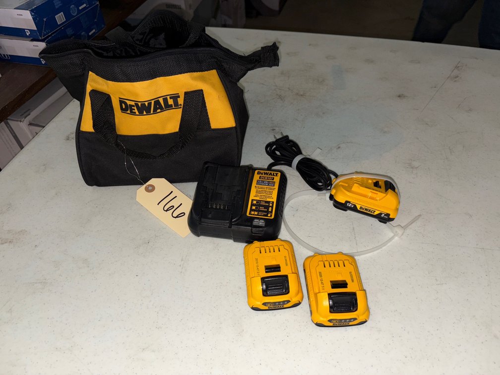 (3) New DeWalt Batteries & Charger 