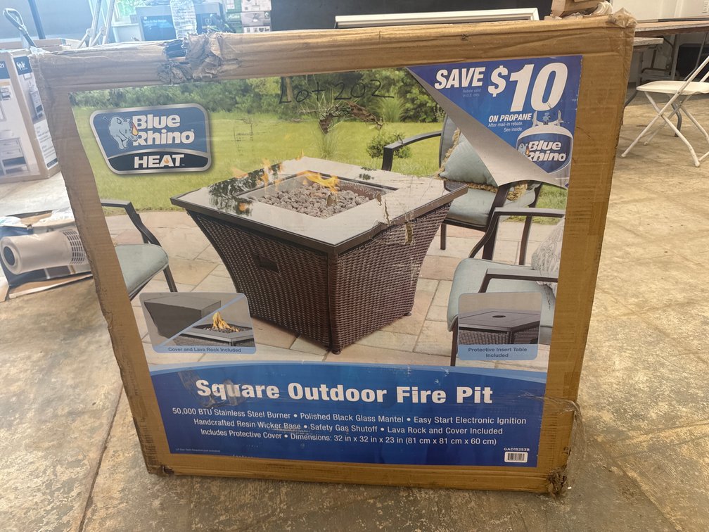 Blue Rhino Square Outdoor Fire Pit 