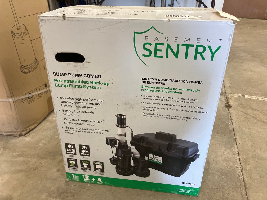 New Basement Sentry Sump Pump System