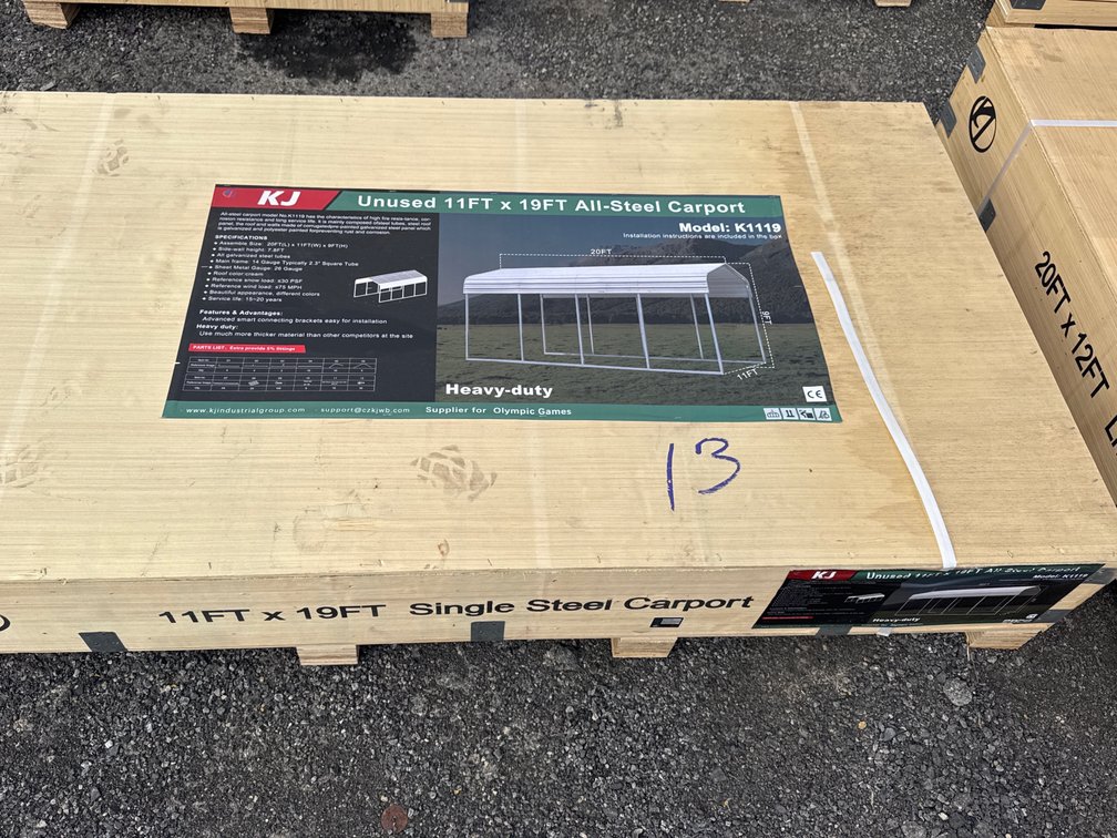 Image for NEW Metal Garages, Metal Driveway Gates and Fencing Online Auction - Bechtelsville, PA