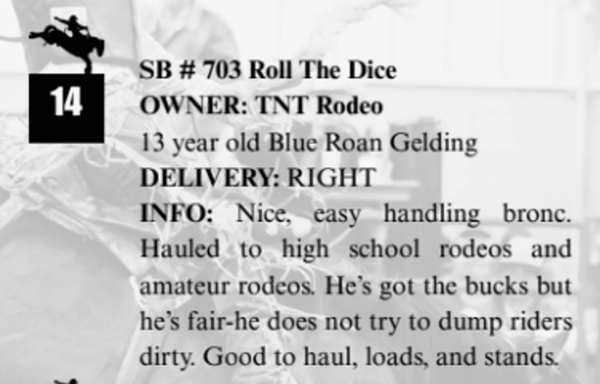 SB #703 Roll The Dice
