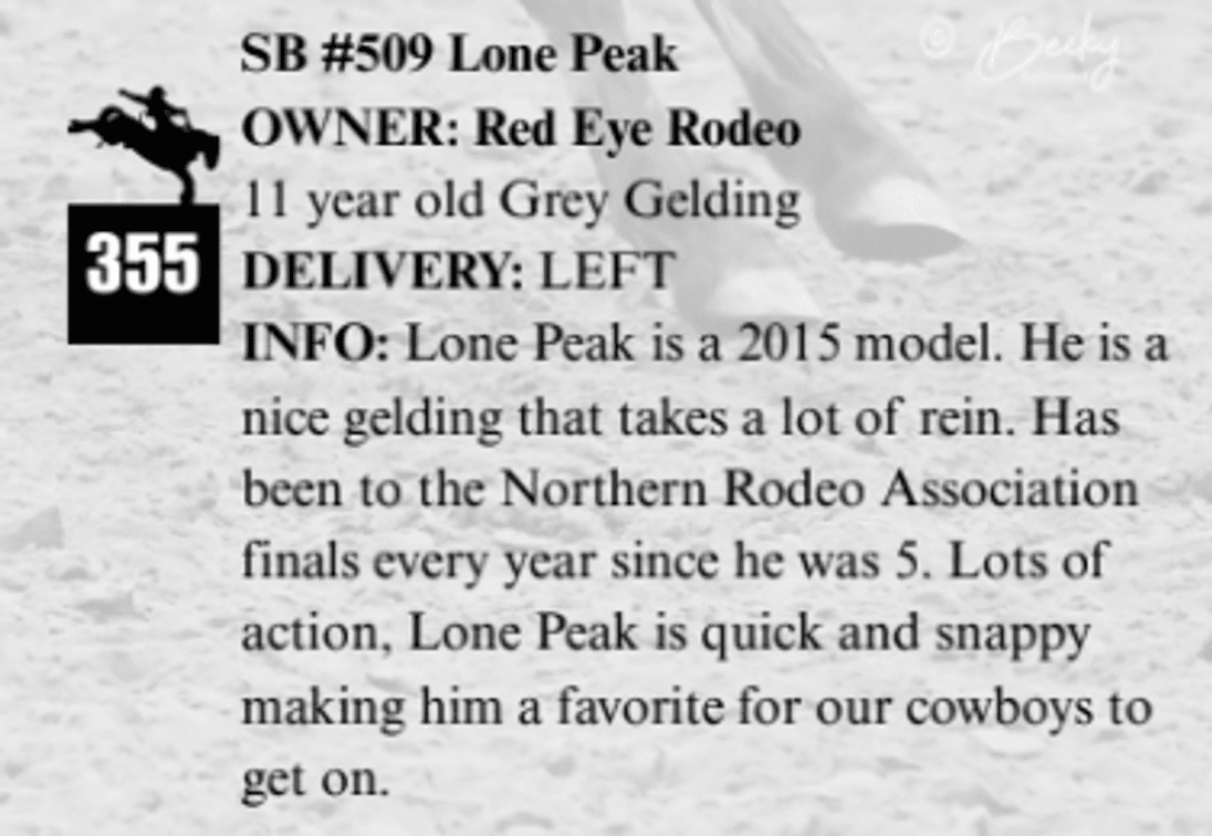 SB #509 Lone Peak