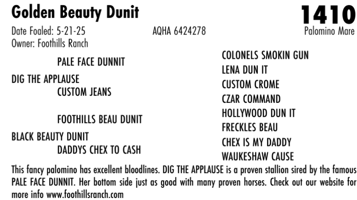 Golden Beauty Dunit
