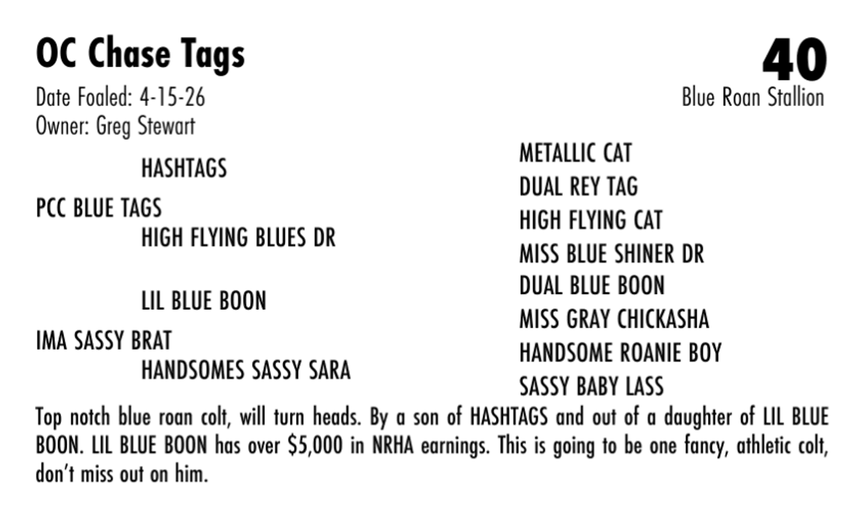 OC Chase Tags