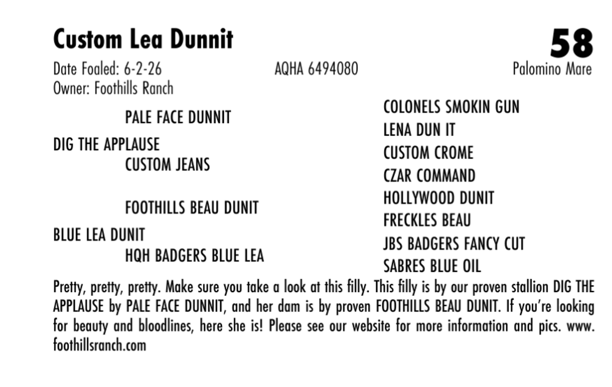 Custom Lea Dunnit