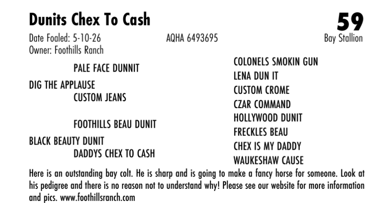 Dunits Chex To Cash