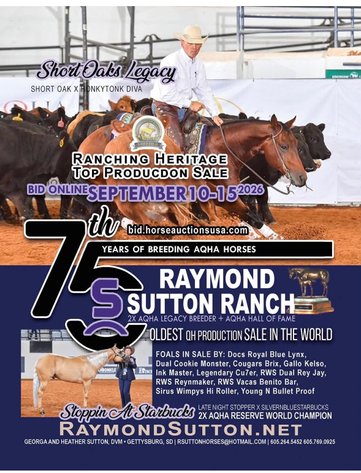 Image for Raymond Sutton Ranch Annual Online Production Sale - ONLINE ONLY!!!  Runs September 10th - 15th