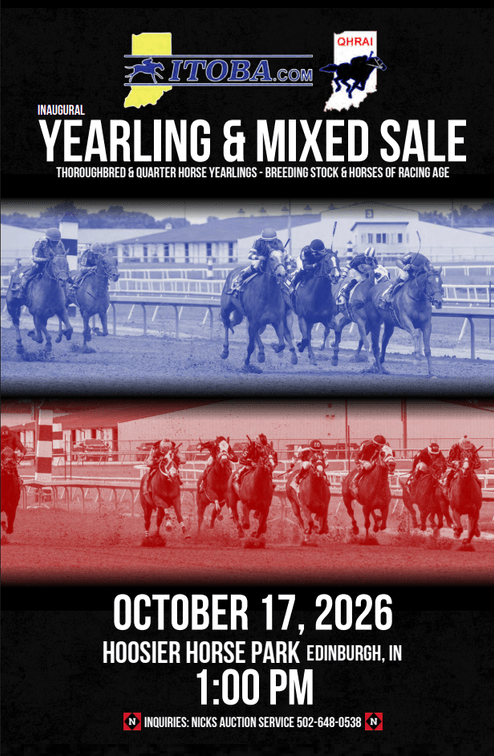 Image for ITOBA & QHRAI Inaugural Yearling & Mixed Sale - SATURDAY OCTOBER 17TH - Edinburgh, Indiana