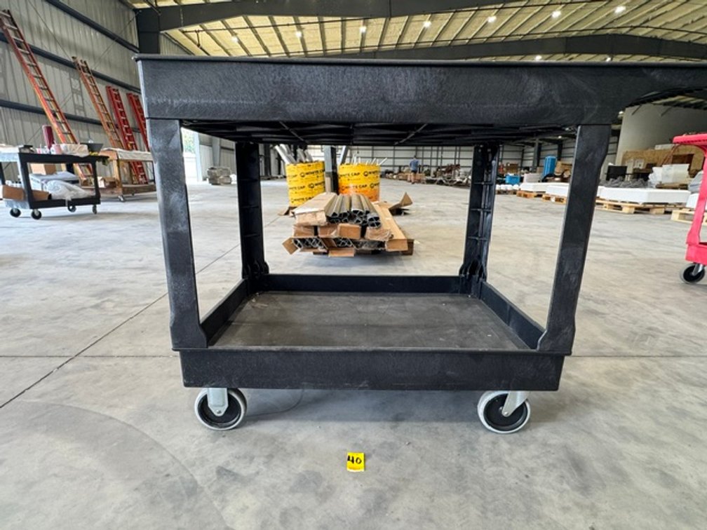 Black, Uline Utility Cart, 25"W x 45"D x 33"H