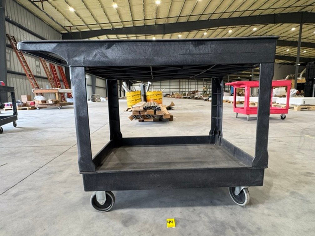 Black, Uline Utility Cart, 25"W x 45"D x 33"H