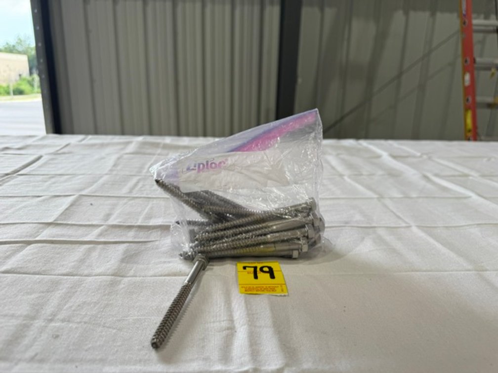 5/16" x 4" Stainless Steel Hex Head Lag Bolts, 25 Count