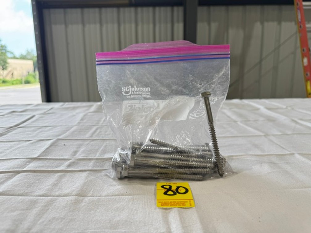 5/16" x 4" Stainless Steel Hex Head Lag Bolts, 25 Count