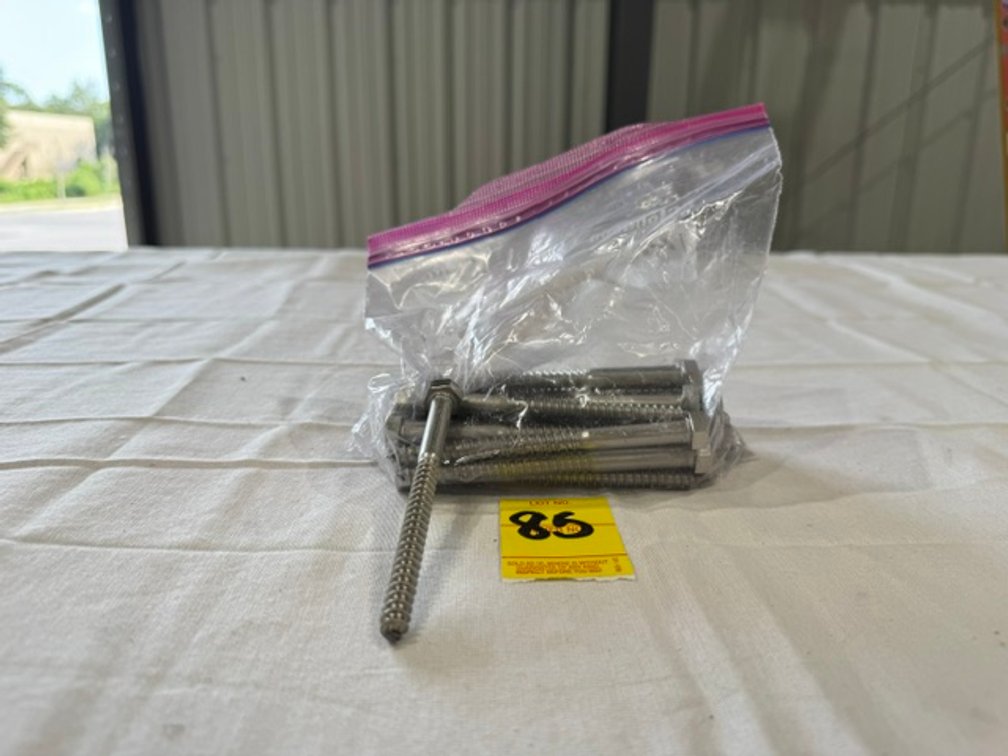 5/16" x 4" Stainless Steel Hex Head Lag Bolts, 25 Count
