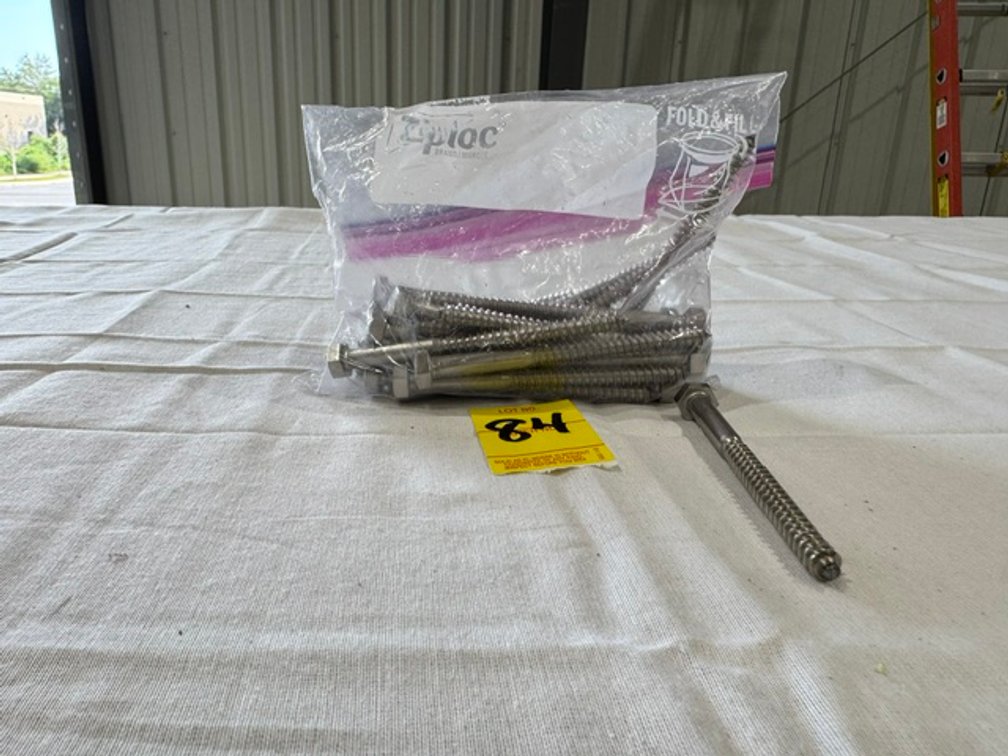 5/16" x 4" Stainless Steel Hex Head Lag Bolts, 25 Count