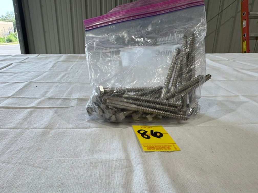 5/16" x 4" Stainless Steel Hex Head Lag Bolts, 25 Count