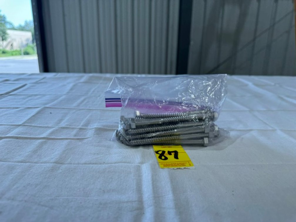 5/16" x 4" Stainless Steel Hex Head Lag Bolts, 25 Count