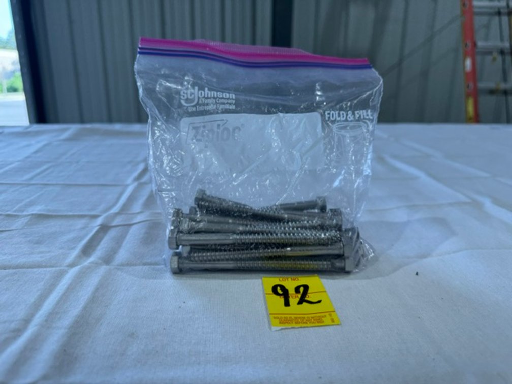 5/16" x 4" Stainless Steel Hex Head Lag Bolts, 25 Count